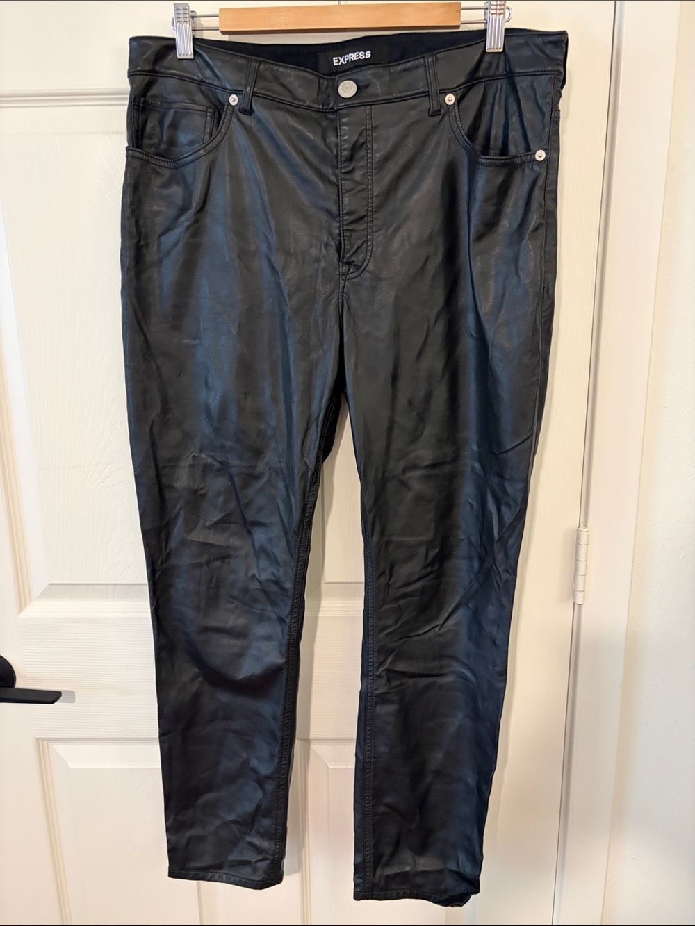 Express Women’s Black Faux Leather Pants